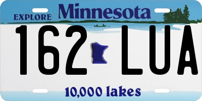 MN license plate 162LUA