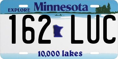 MN license plate 162LUC