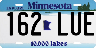 MN license plate 162LUE