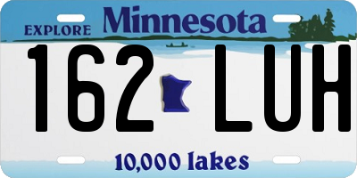 MN license plate 162LUH