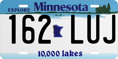 MN license plate 162LUJ