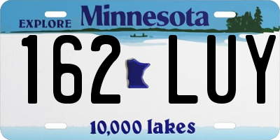 MN license plate 162LUY