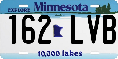 MN license plate 162LVB