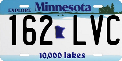 MN license plate 162LVC
