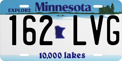 MN license plate 162LVG