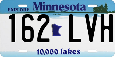 MN license plate 162LVH
