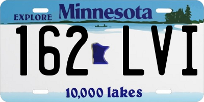MN license plate 162LVI