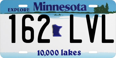 MN license plate 162LVL