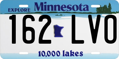 MN license plate 162LVO