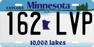 MN license plate 162LVP