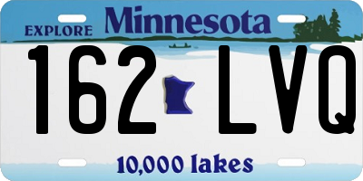MN license plate 162LVQ
