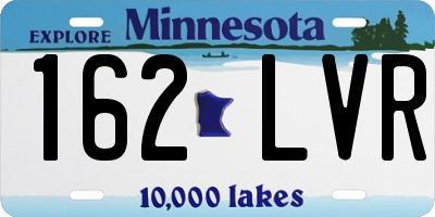 MN license plate 162LVR