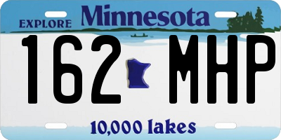 MN license plate 162MHP