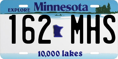 MN license plate 162MHS