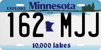 MN license plate 162MJJ