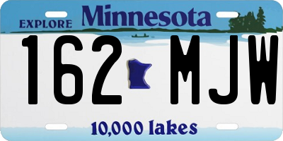 MN license plate 162MJW