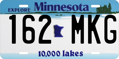 MN license plate 162MKG
