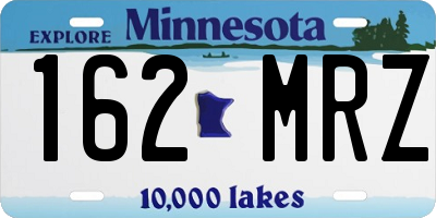 MN license plate 162MRZ