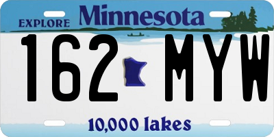 MN license plate 162MYW