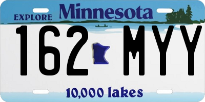 MN license plate 162MYY