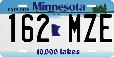 MN license plate 162MZE