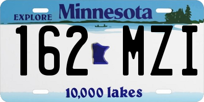 MN license plate 162MZI