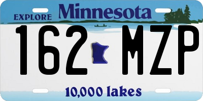 MN license plate 162MZP