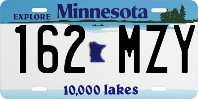 MN license plate 162MZY