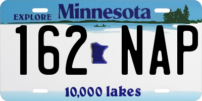 MN license plate 162NAP
