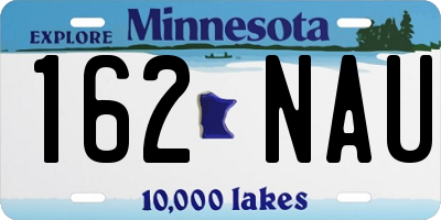 MN license plate 162NAU