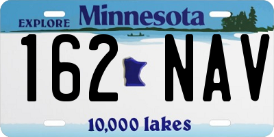 MN license plate 162NAV