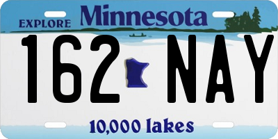 MN license plate 162NAY