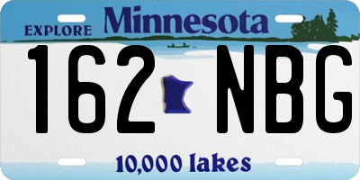 MN license plate 162NBG