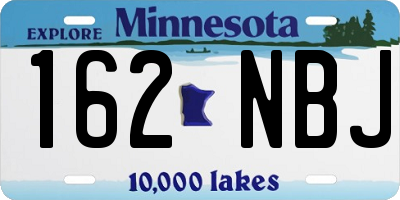 MN license plate 162NBJ