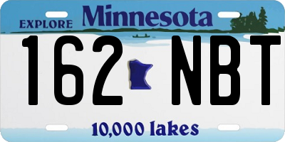MN license plate 162NBT