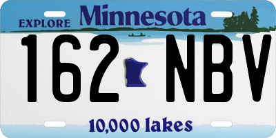 MN license plate 162NBV