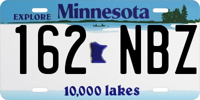 MN license plate 162NBZ