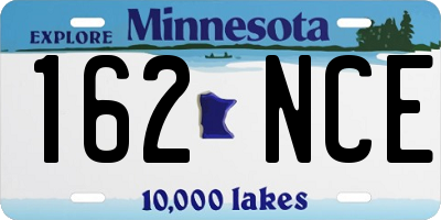 MN license plate 162NCE
