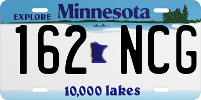 MN license plate 162NCG
