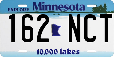 MN license plate 162NCT