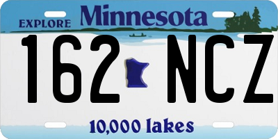 MN license plate 162NCZ