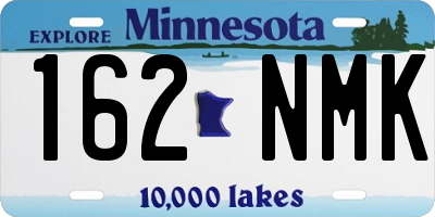 MN license plate 162NMK