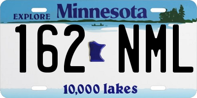 MN license plate 162NML