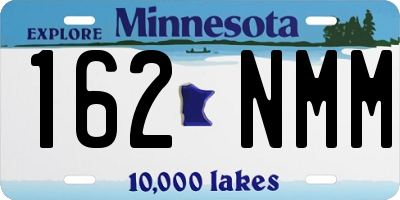 MN license plate 162NMM