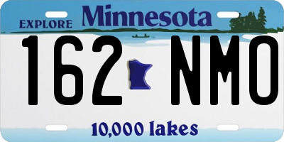 MN license plate 162NMO