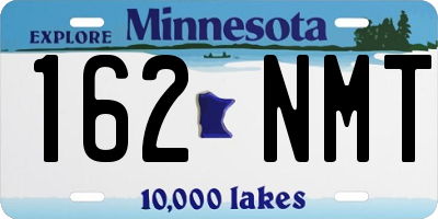MN license plate 162NMT