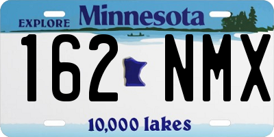 MN license plate 162NMX