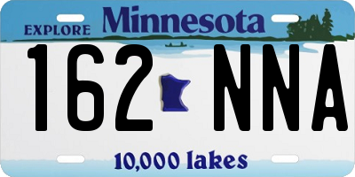 MN license plate 162NNA