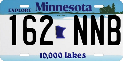 MN license plate 162NNB