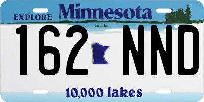 MN license plate 162NND